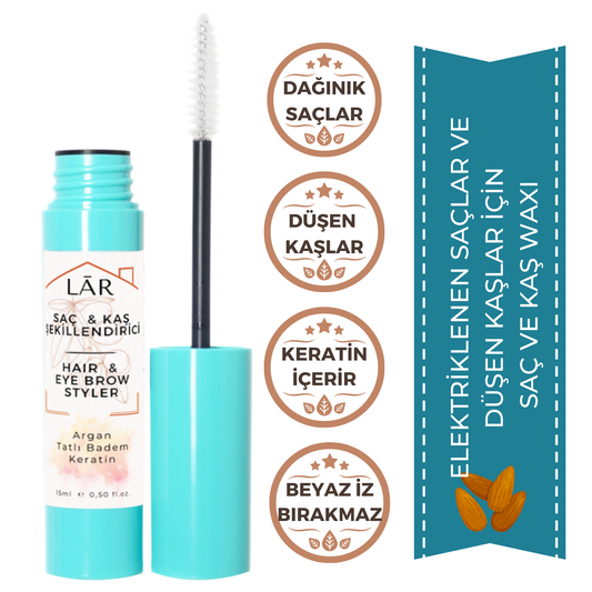 Elektriklenen Saçlar ve Kaşlar İçin İz Bırakmayan Unisex Keratinli Arganlı Saç Kaş Waxı - 15ml