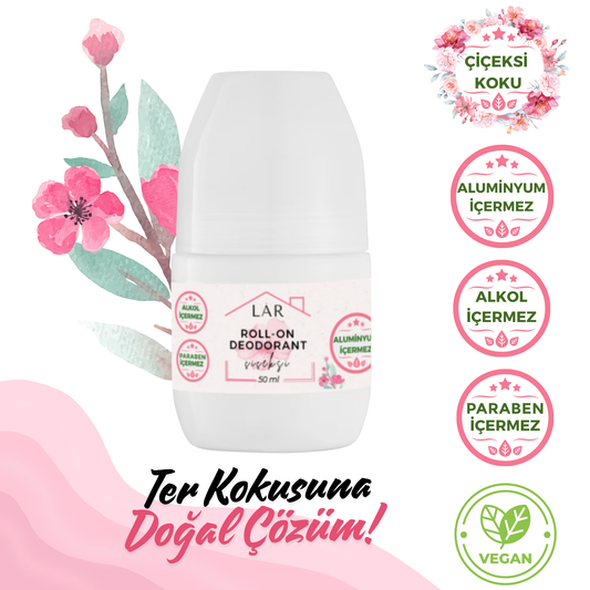 Aluminyumsuz, Alkolsüz Roll-on Deodorant - Çiçeksi - 50ml