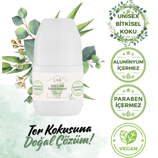 Aluminyumsuz Unisex Vegan Roll-on Deodorant - Temiz - 50ml