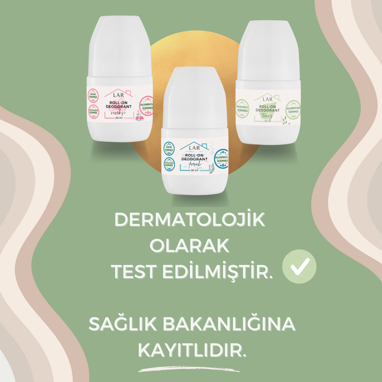 3’lü Avantajlı Set - Aluminyumsuz, Parabensiz Unisex Vegan Temiz Roll-on Deodorant