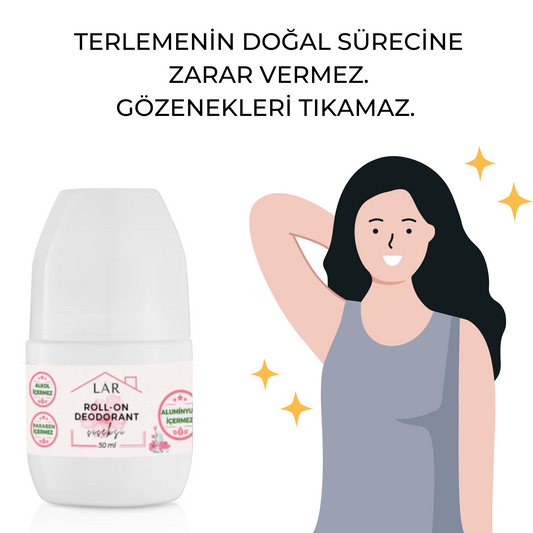 Aluminyumsuz, Alkolsüz Roll-on Deodorant - Çiçeksi - 50ml