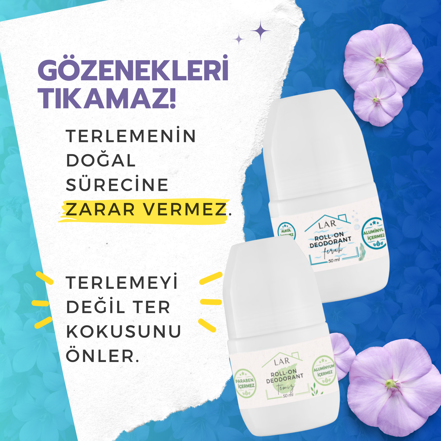 2’li Avantajlı Set - Aluminyumsuz Parabensiz Ferah Ve Temiz Roll-on Deodorant